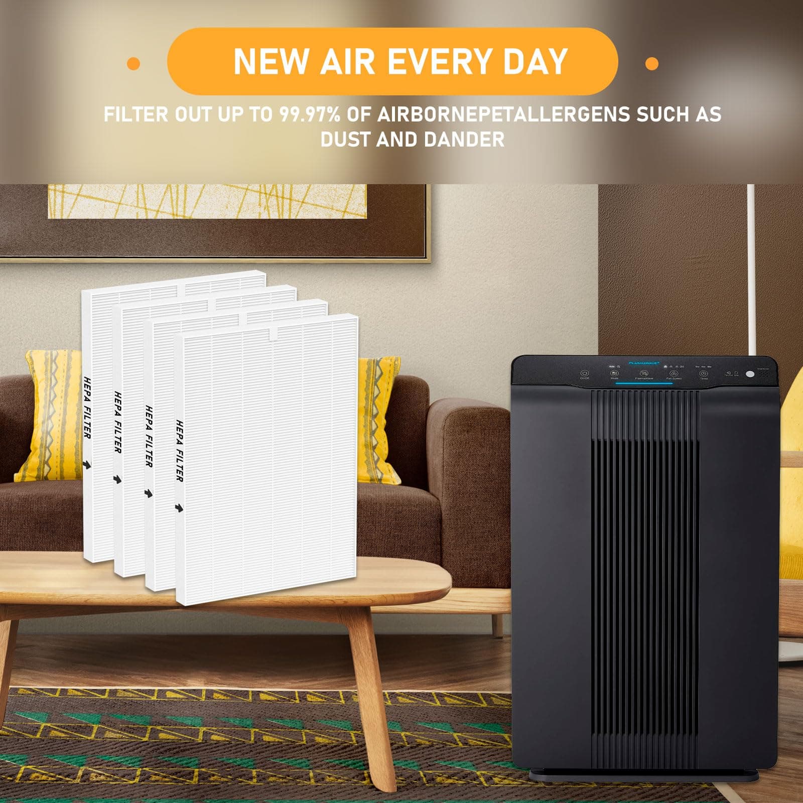 Winix 5500-2 AM80 Air Purifier True HEPA Filter Replacement 4 Pack 116130 - Thumbnail 5