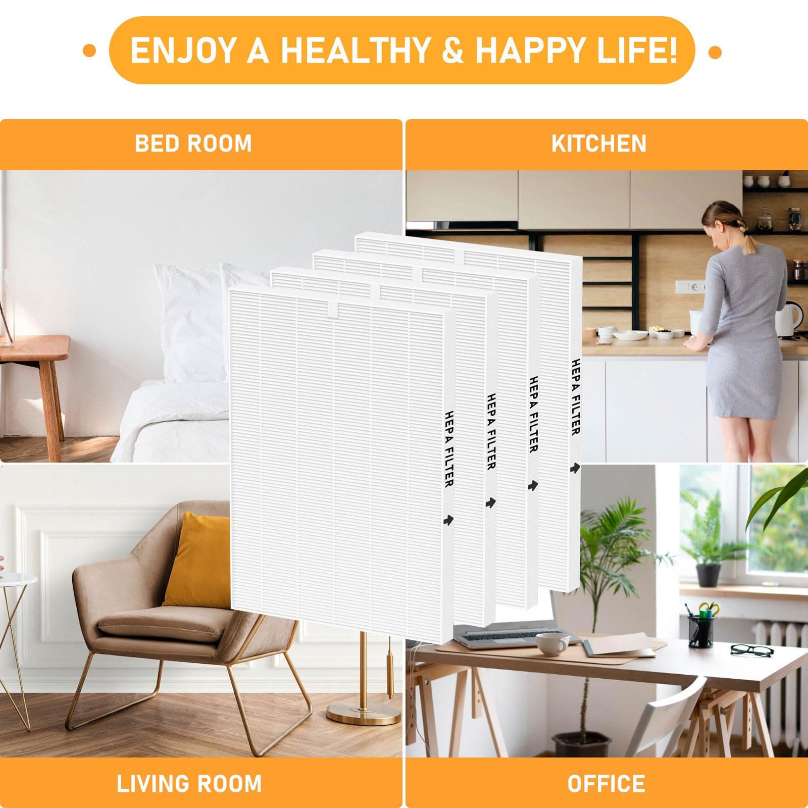 Winix 5500-2 AM80 Air Purifier True HEPA Filter Replacement 4 Pack 116130 - Thumbnail 7