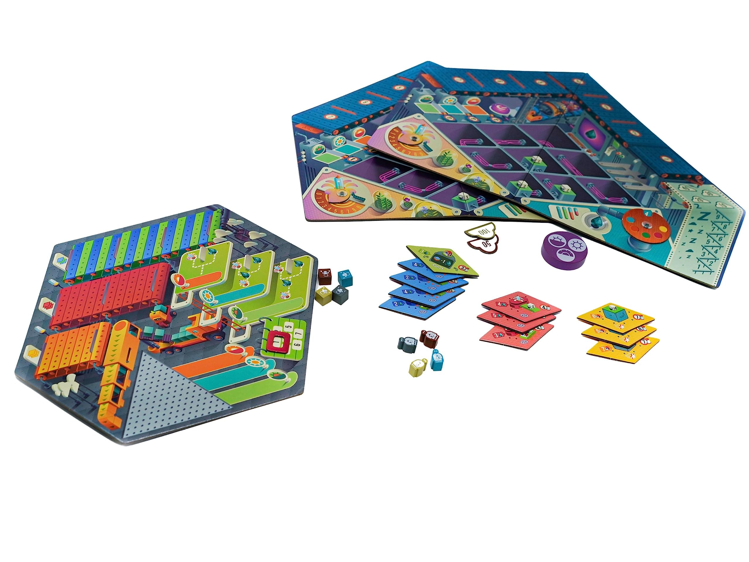 Mech A Dream Strategy Board Game Robot Theme Blue Orange Games Family Adult Game - Thumbnail 2