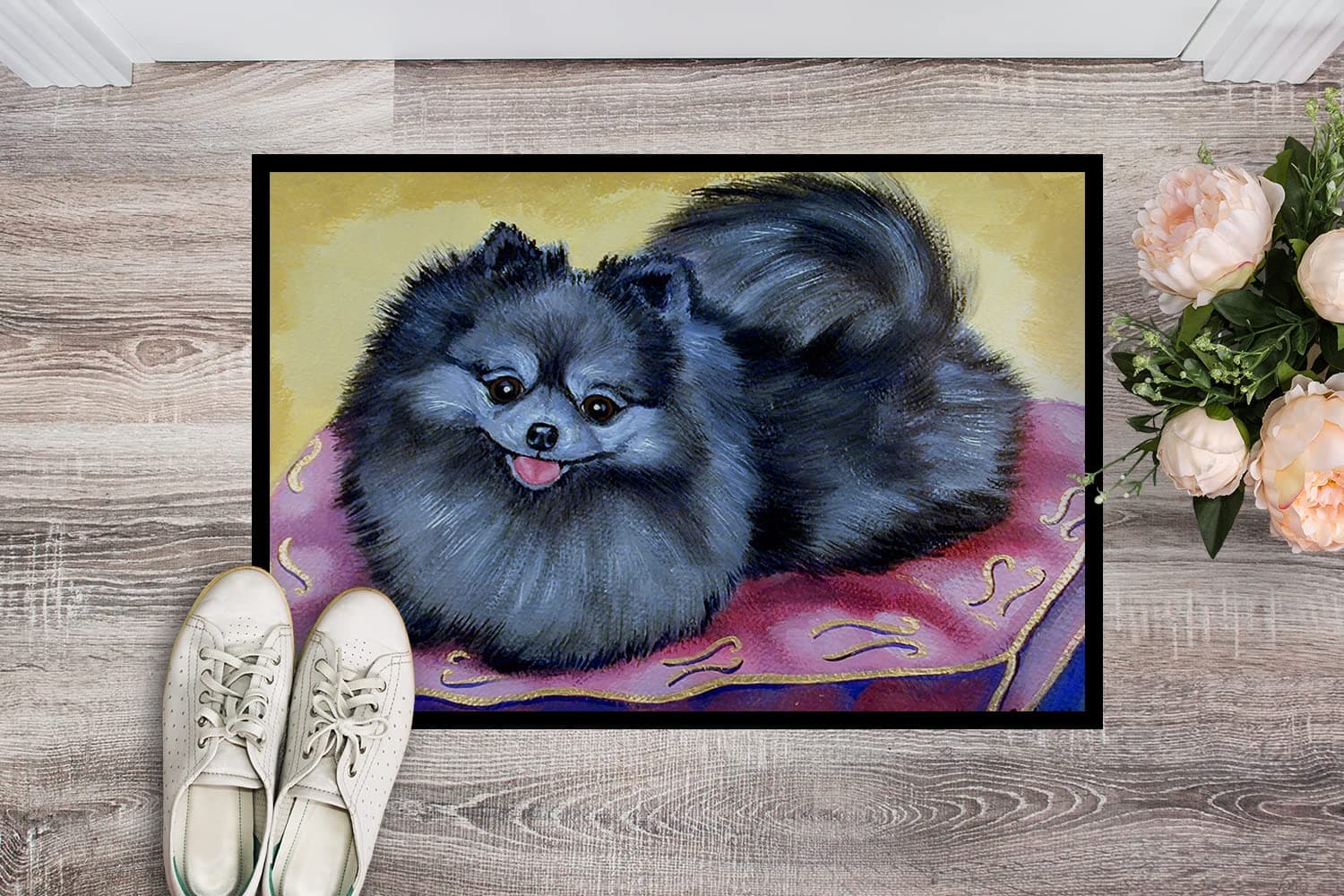 Caroline's Treasures 7503MAT Pomeranian Doormat 18x27 Front Door Mat Indoor Outd - Thumbnail 2
