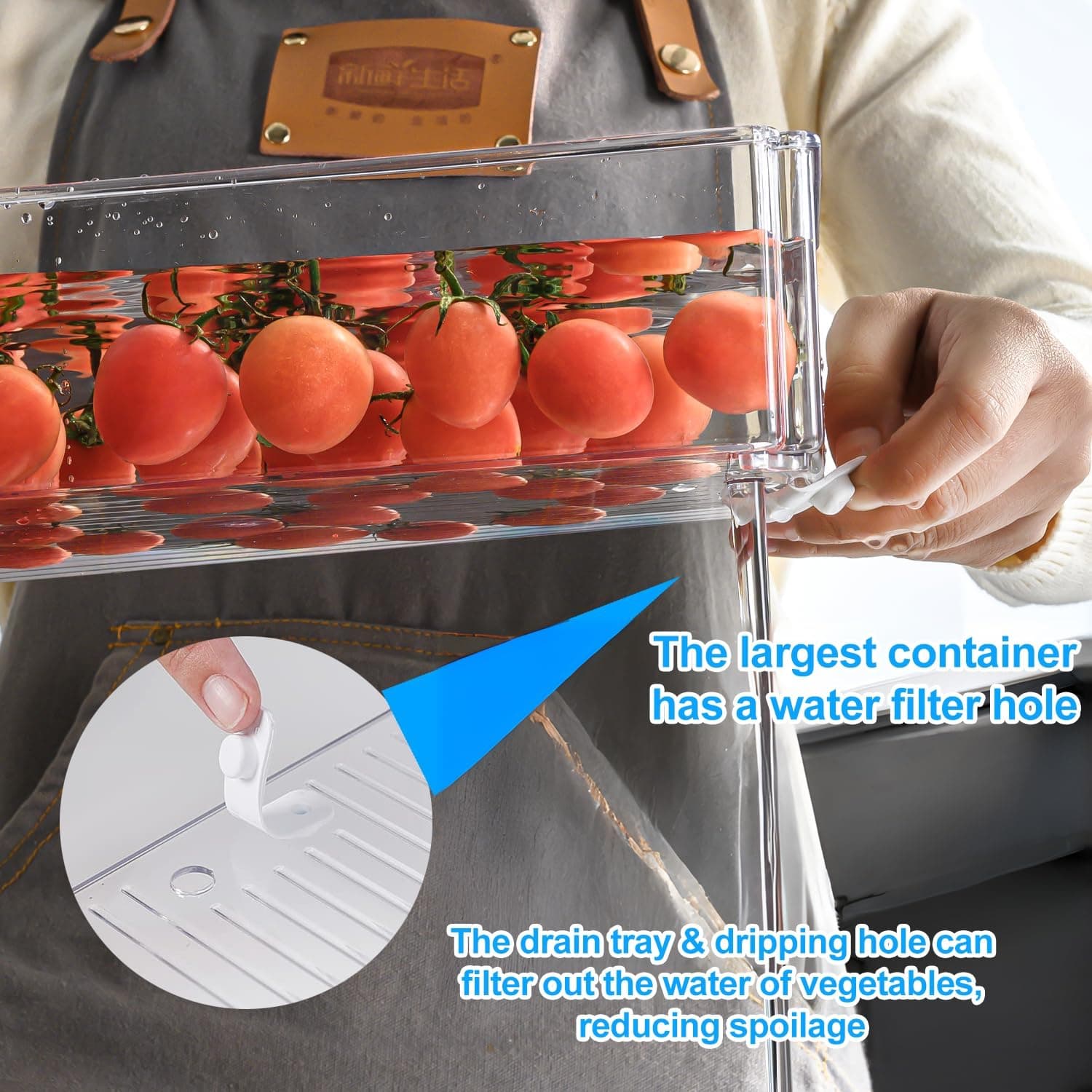 Pure Future 10-Pack Clear Fridge Organizer Containers with Lids, Stackable BPA-F - Thumbnail 6