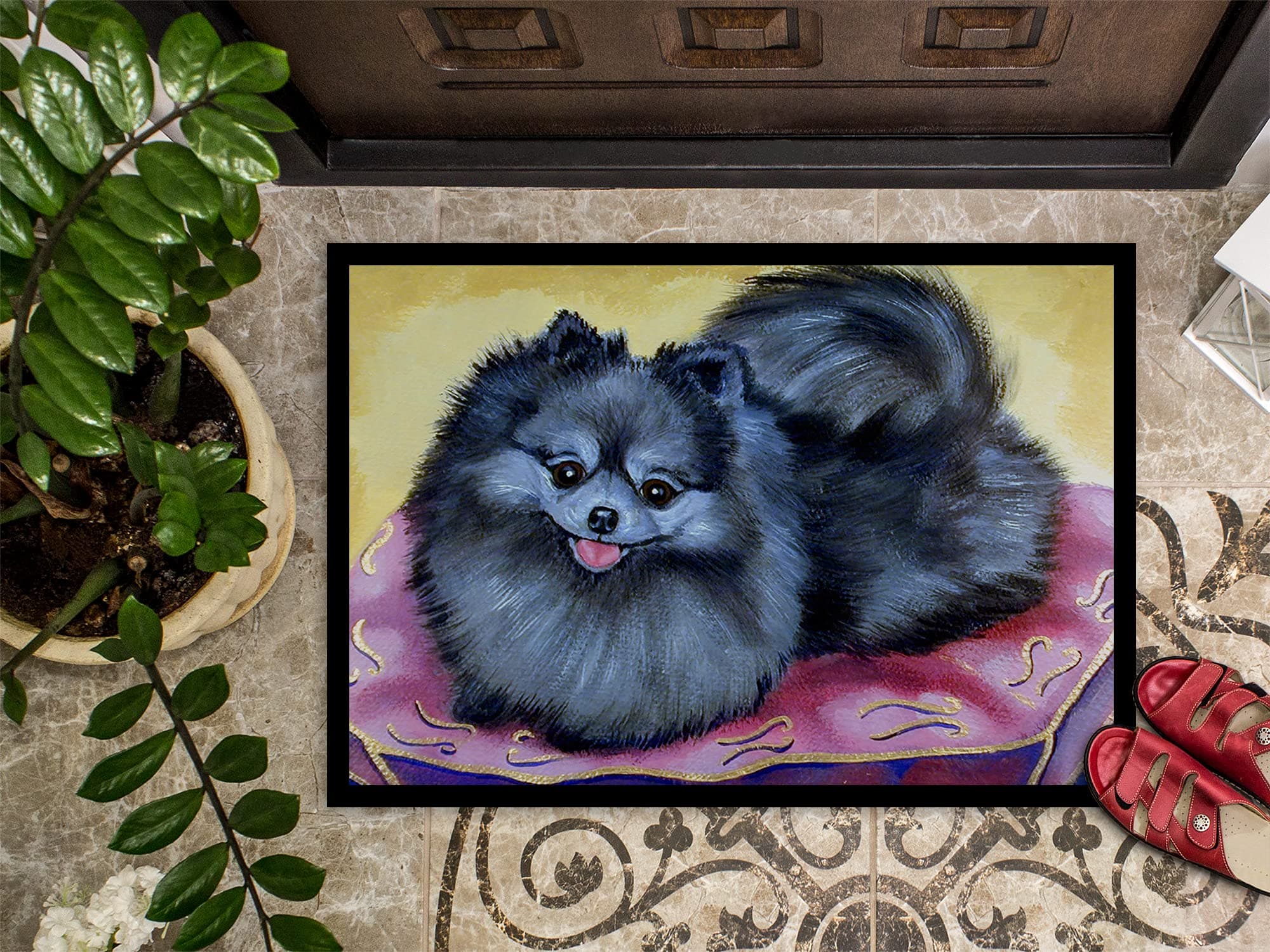 Caroline's Treasures 7503MAT Pomeranian Doormat 18x27 Front Door Mat Indoor Outd - Thumbnail 3