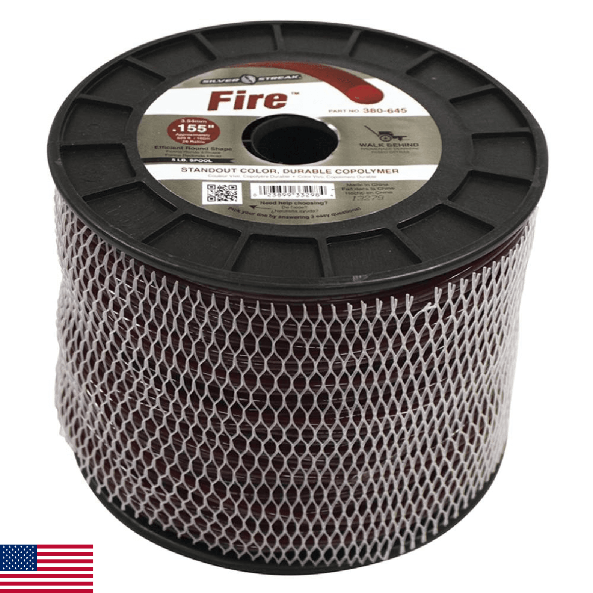 Fire Silver Streak Trimmer Line 0.155" for String Trimmers 5 lb. Spool - Image 1