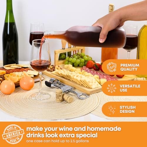 FastRack 750 ml Clear Wine Bottles with 6 Cognac Corks w/Plastic Tops (Pack of 6 - Thumbnail 4