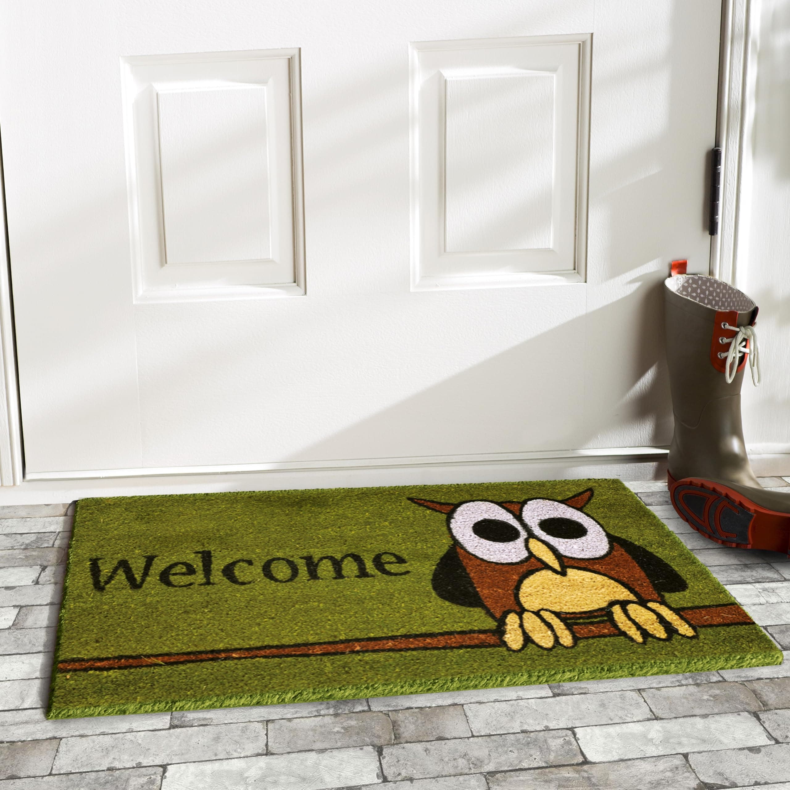 Calloway Mills Owl Welcome 17"x29" Coir with Vinyl Backing Doormat - Thumbnail 2