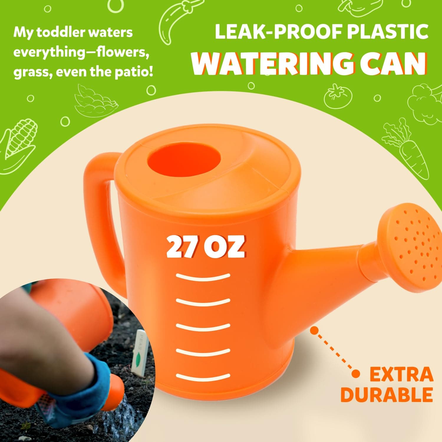 Matching Board Book - Green Kids Gardening Tools Set Includes Sturdy Tote Bag, W - Thumbnail 4