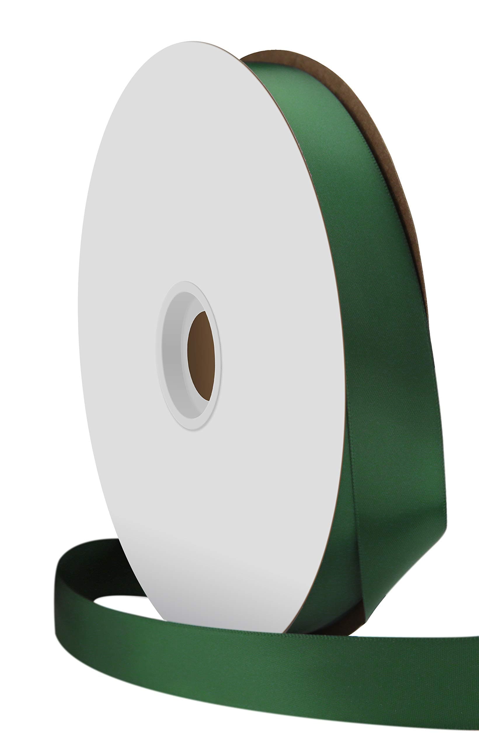 Berwick Offray 7/8" Single Face Satin Ribbon, Forest Green, 100 Yds - Thumbnail 2