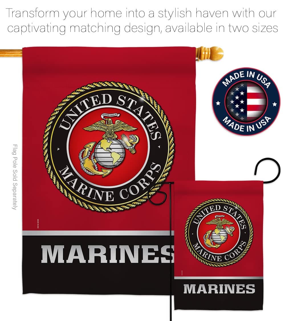 Marine Corps Flag Home Decor Armed Forces Corp si USMC Offical United State Amer - Thumbnail 4