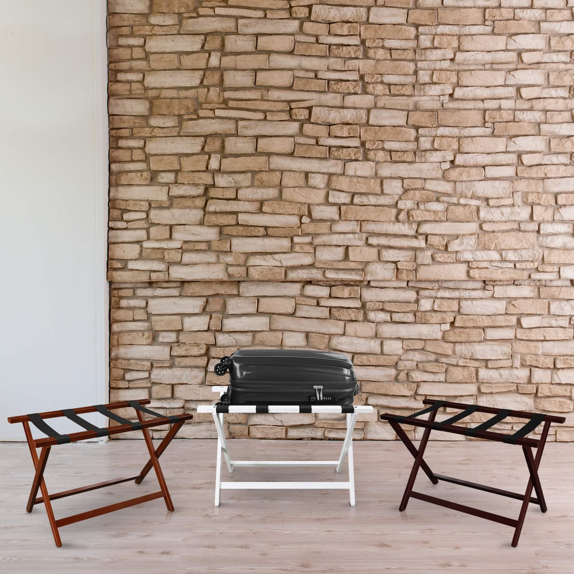 Heavy Duty 30" Extra Wide Luggage Rack-Espresso - Thumbnail 5