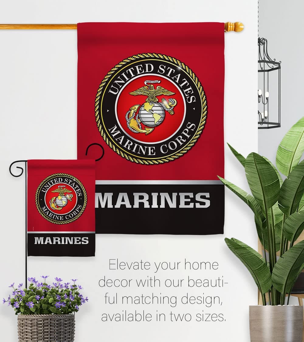 Marine Corps Flag Home Decor Armed Forces Corp si USMC Offical United State Amer - Thumbnail 8