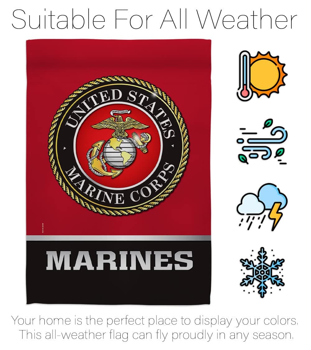 Marine Corps Flag Home Decor Armed Forces Corp si USMC Offical United State Amer - Thumbnail 6