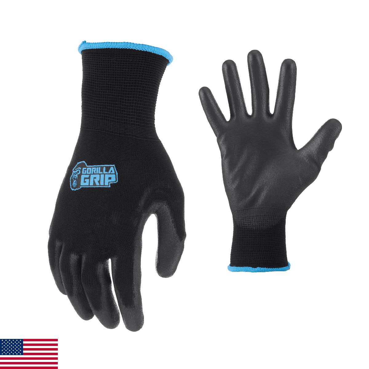 Gorilla Grip Work Gloves, Never Slip Maximum Grip All-Purpose, Gloves for Men, S - Image 1