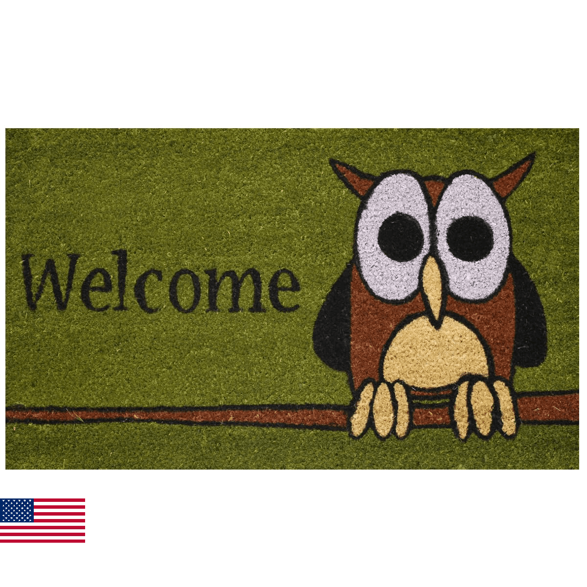 Calloway Mills Owl Welcome 17"x29" Coir with Vinyl Backing Doormat - Image 1