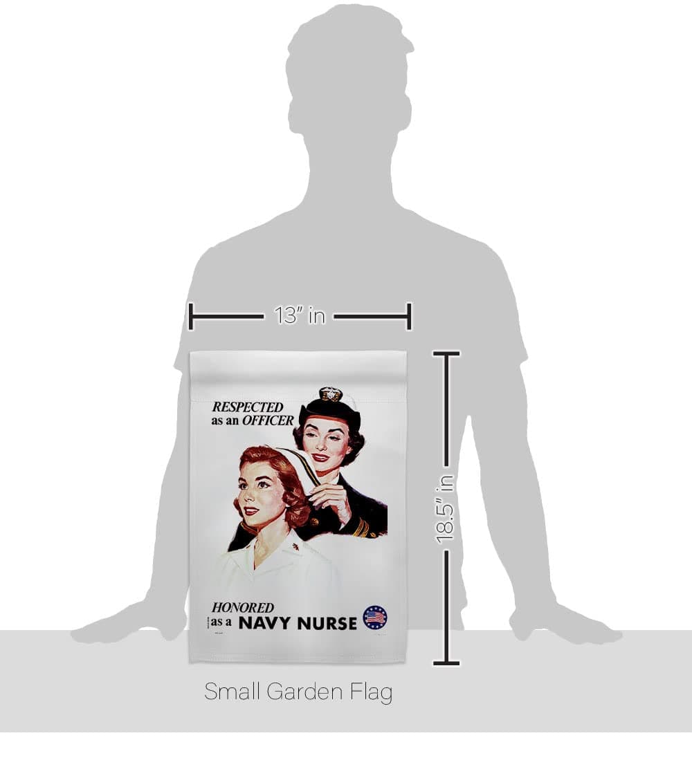 US Brotherhood Honor Navy Nurse Garden Flag Set Wall Hanger Armed Forces USN Sea - Thumbnail 2