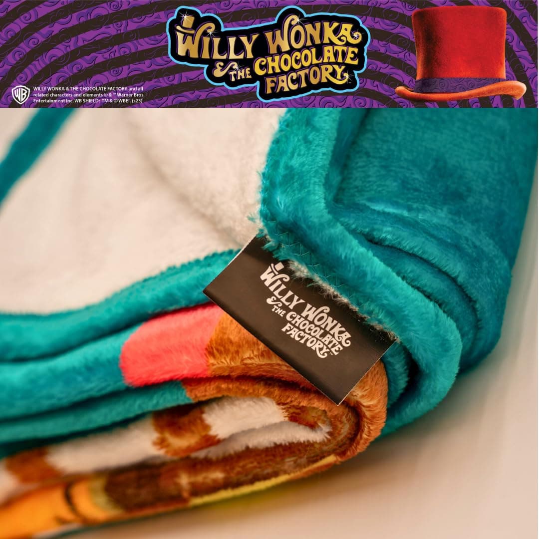 Collectibles Willy Wonka & The Chocolate Factory Bedding Super Soft Cozy Throw, - Thumbnail 4