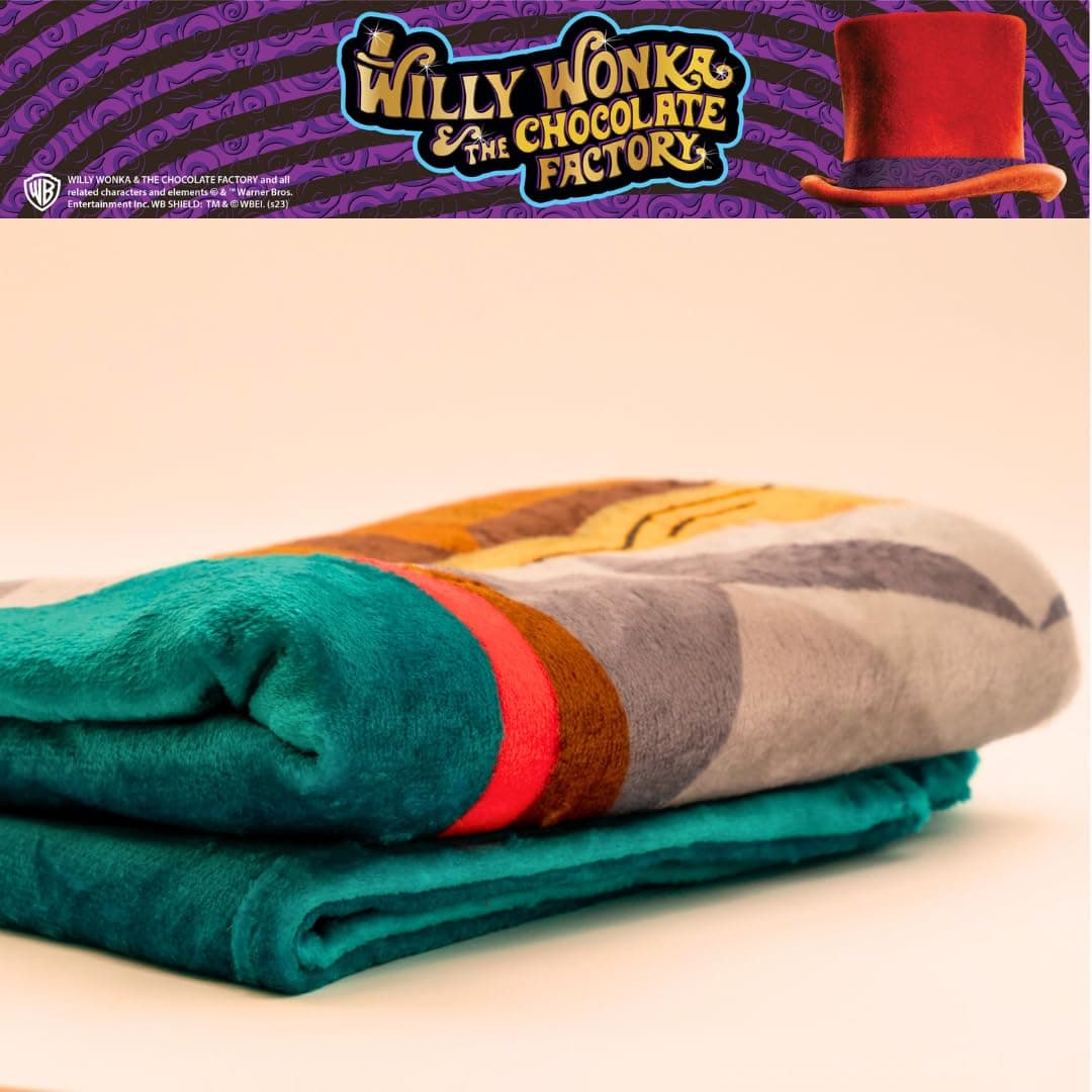 Collectibles Willy Wonka & The Chocolate Factory Bedding Super Soft Cozy Throw, - Thumbnail 6