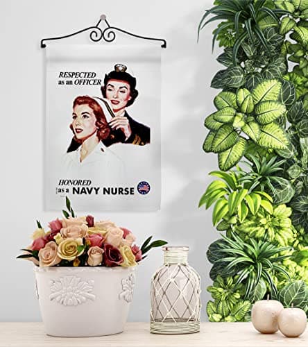 US Brotherhood Honor Navy Nurse Garden Flag Set Wall Hanger Armed Forces USN Sea - Thumbnail 11