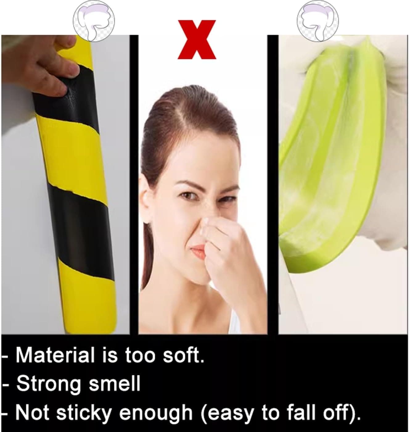 Kyvoria L-Shaped Circular Edge Protector 19in High-Visibility Foam Corner Safety - Thumbnail 5