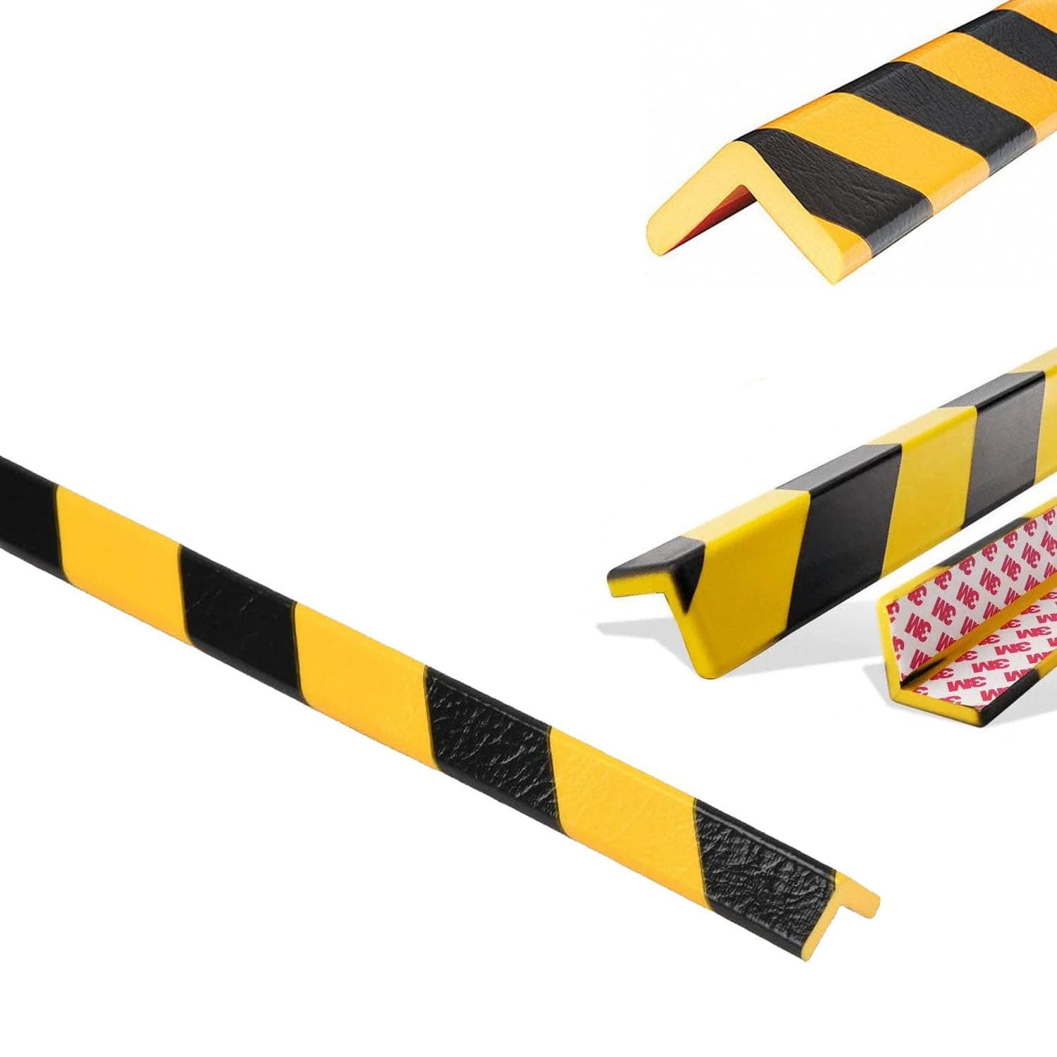 Kyvoria L-Shaped Circular Edge Protector 19in High-Visibility Foam Corner Safety - Thumbnail 3