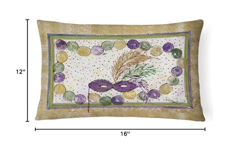 Caroline's Treasures 8059PW1216 Mardi Gras Beads Canvas Fabric Decorative Pillow - Thumbnail 4