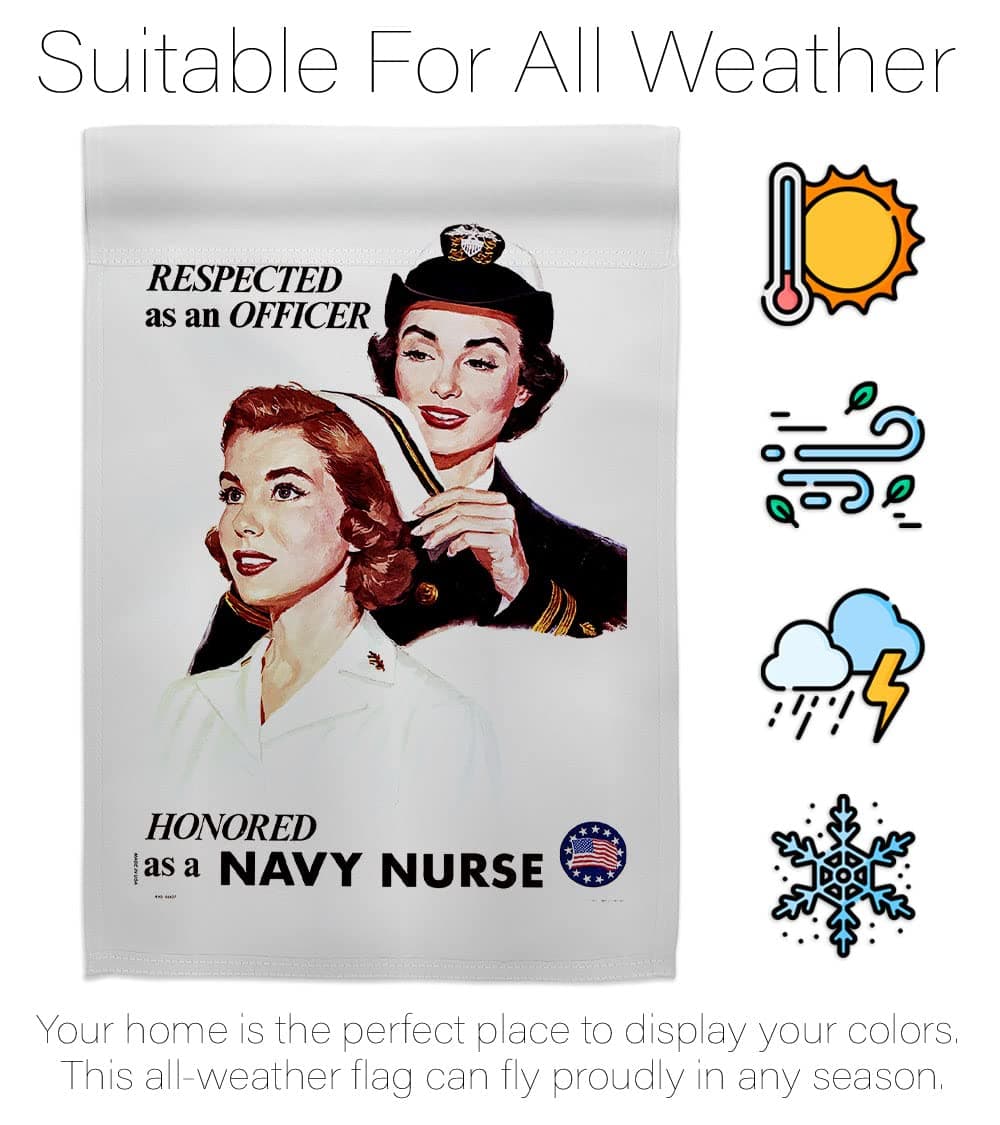 US Brotherhood Honor Navy Nurse Garden Flag Set Wall Hanger Armed Forces USN Sea - Thumbnail 6