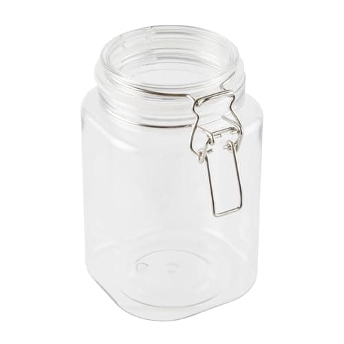 Met Lux 43 Ounce Hinged Food Storage Jars, 20 Airtight Jars With Lids - Rubber G - Thumbnail 11