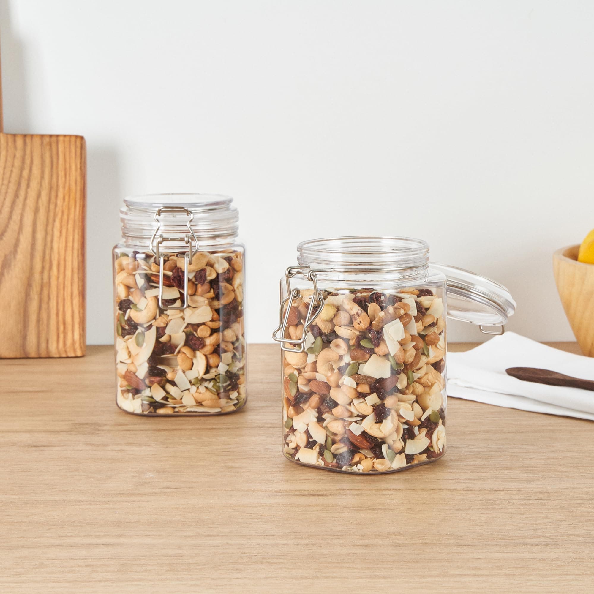 Met Lux 43 Ounce Hinged Food Storage Jars, 20 Airtight Jars With Lids - Rubber G - Thumbnail 4