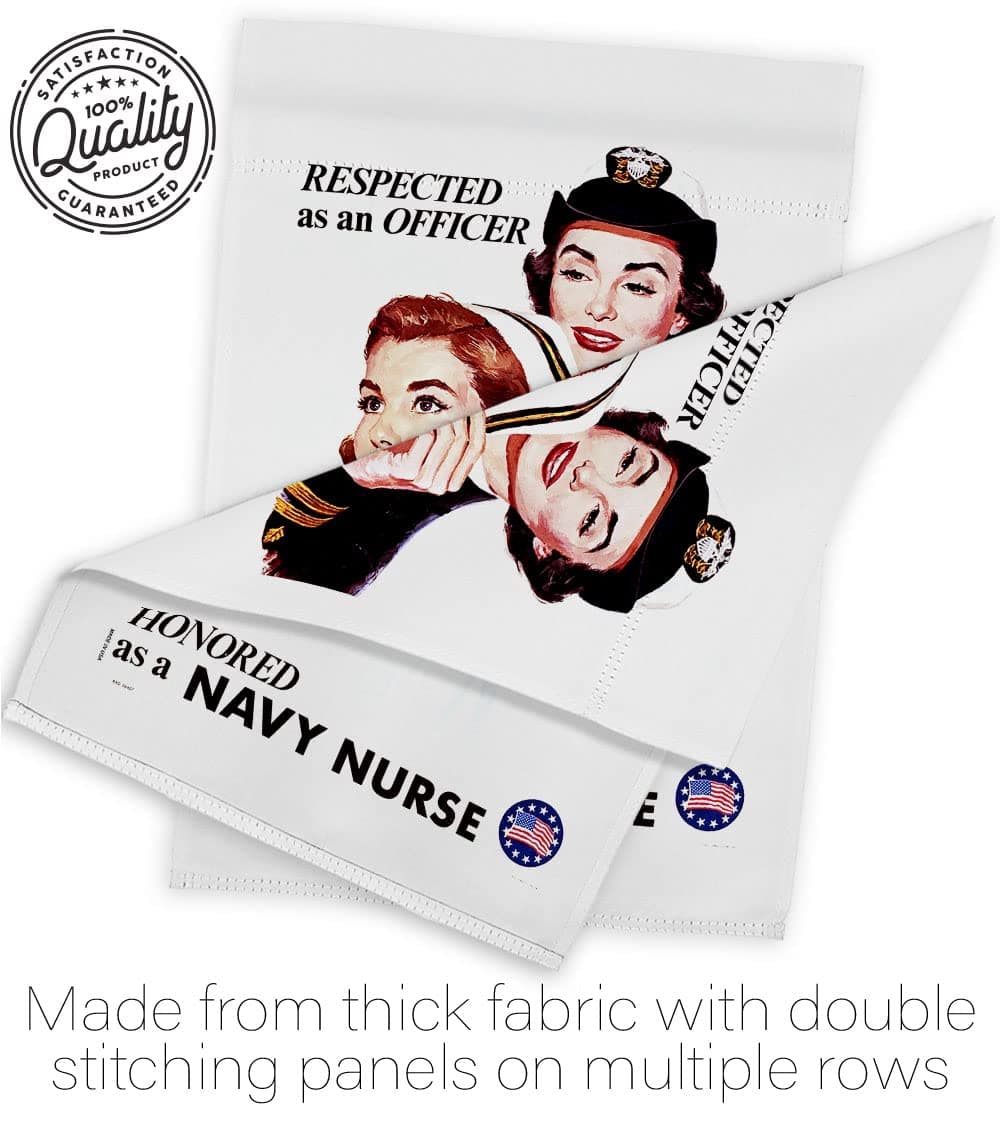 US Brotherhood Honor Navy Nurse Garden Flag Set Wall Hanger Armed Forces USN Sea - Thumbnail 7