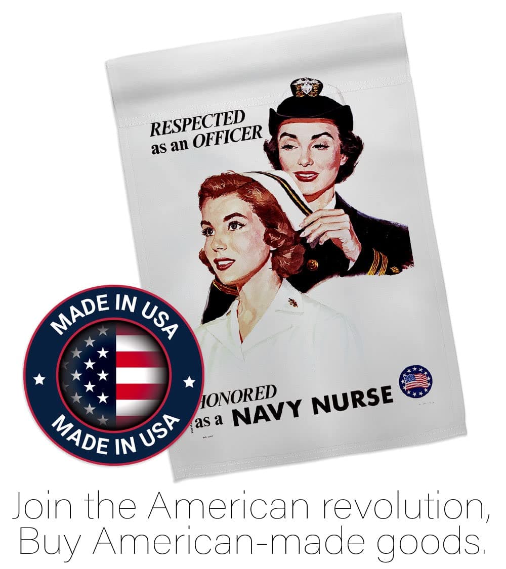 US Brotherhood Honor Navy Nurse Garden Flag Set Wall Hanger Armed Forces USN Sea - Thumbnail 5