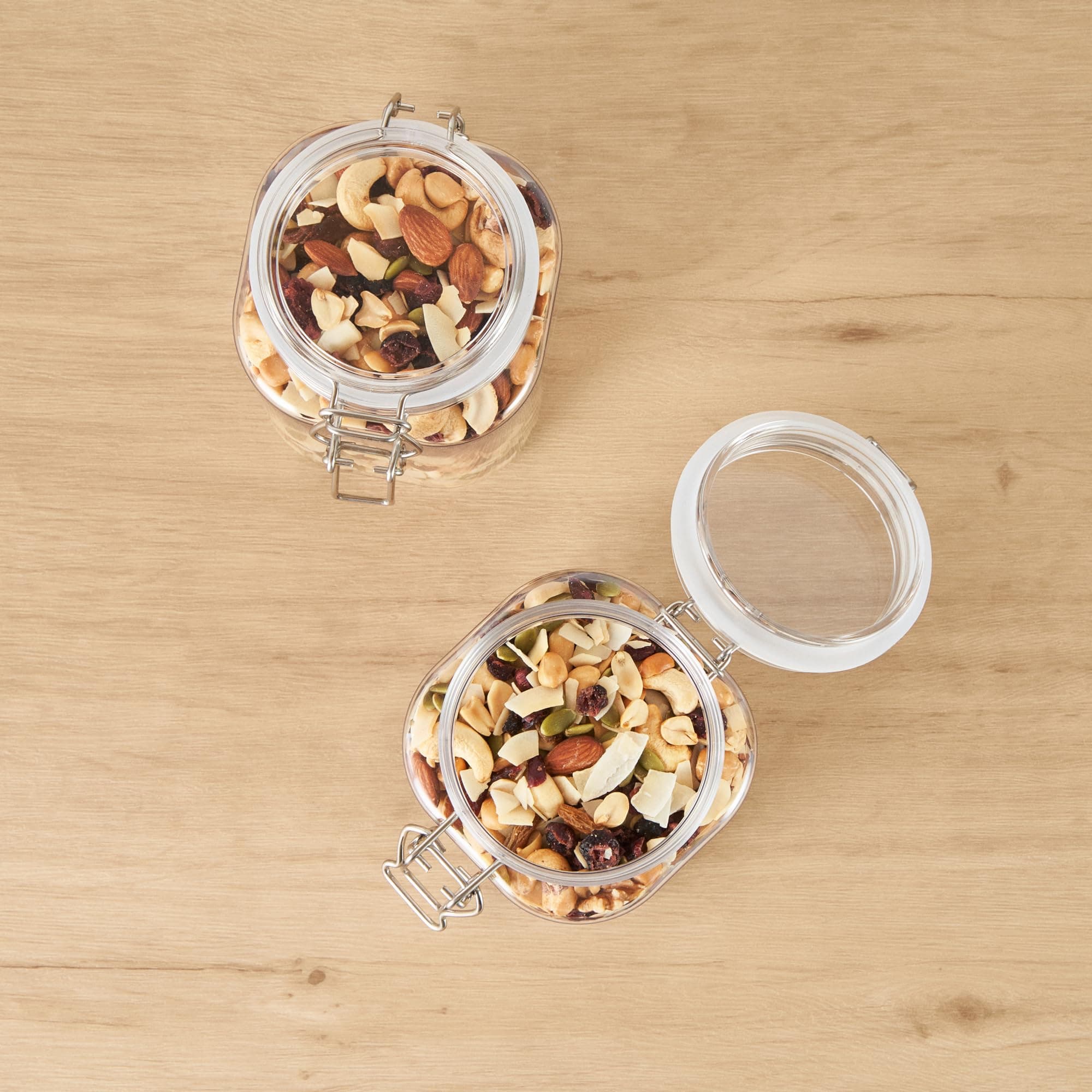 Met Lux 43 Ounce Hinged Food Storage Jars, 20 Airtight Jars With Lids - Rubber G - Thumbnail 8