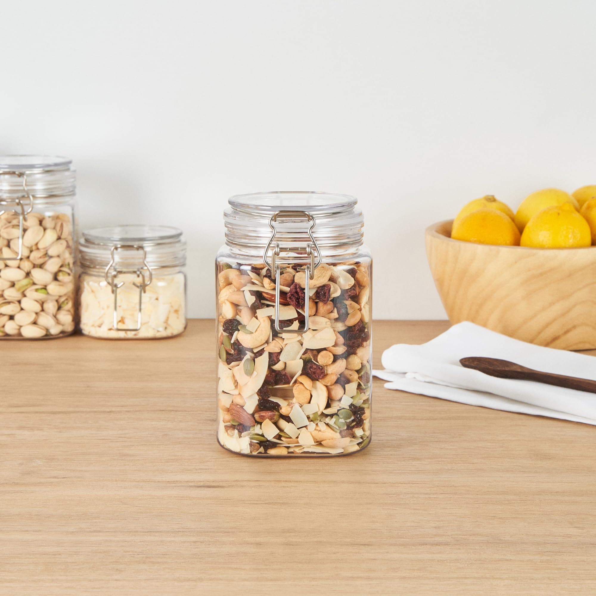 Met Lux 43 Ounce Hinged Food Storage Jars, 20 Airtight Jars With Lids - Rubber G - Thumbnail 3