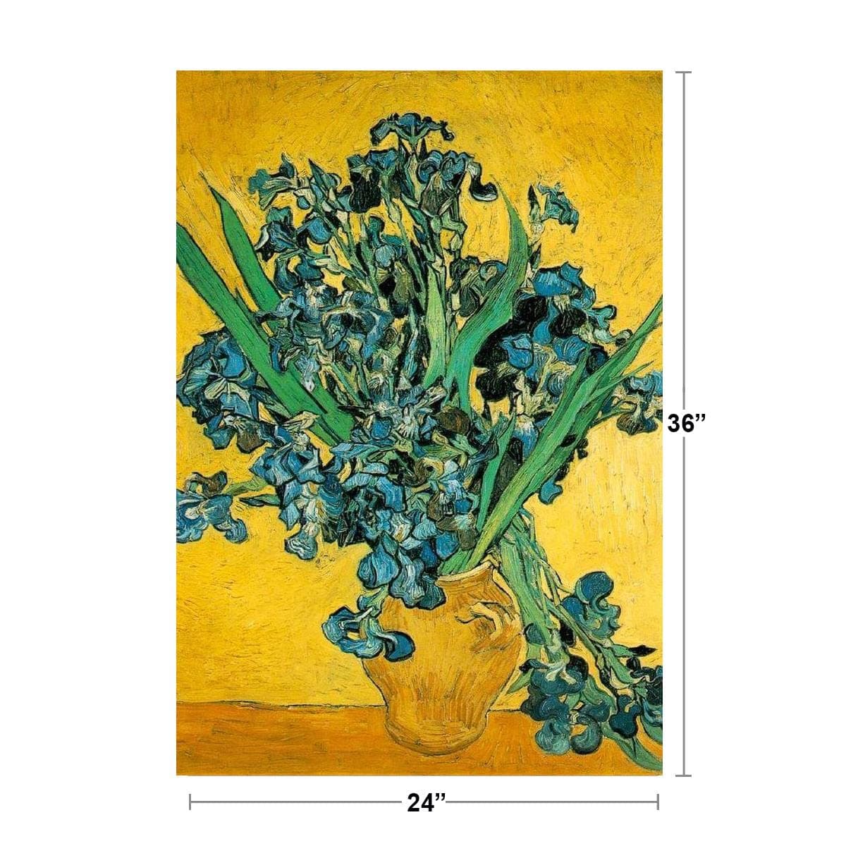 Vincent Van Gogh Vase With Irises Poster 1880s Flowers Against A Yellow Backgrou - Thumbnail 4
