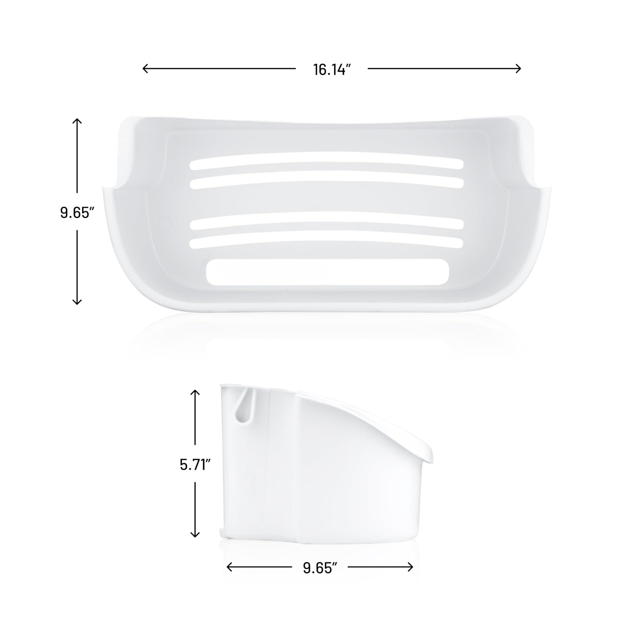 Smart Choice 240356401 Upper Shelf Refrigerator Door Bin – White, Impact Resista - Thumbnail 2