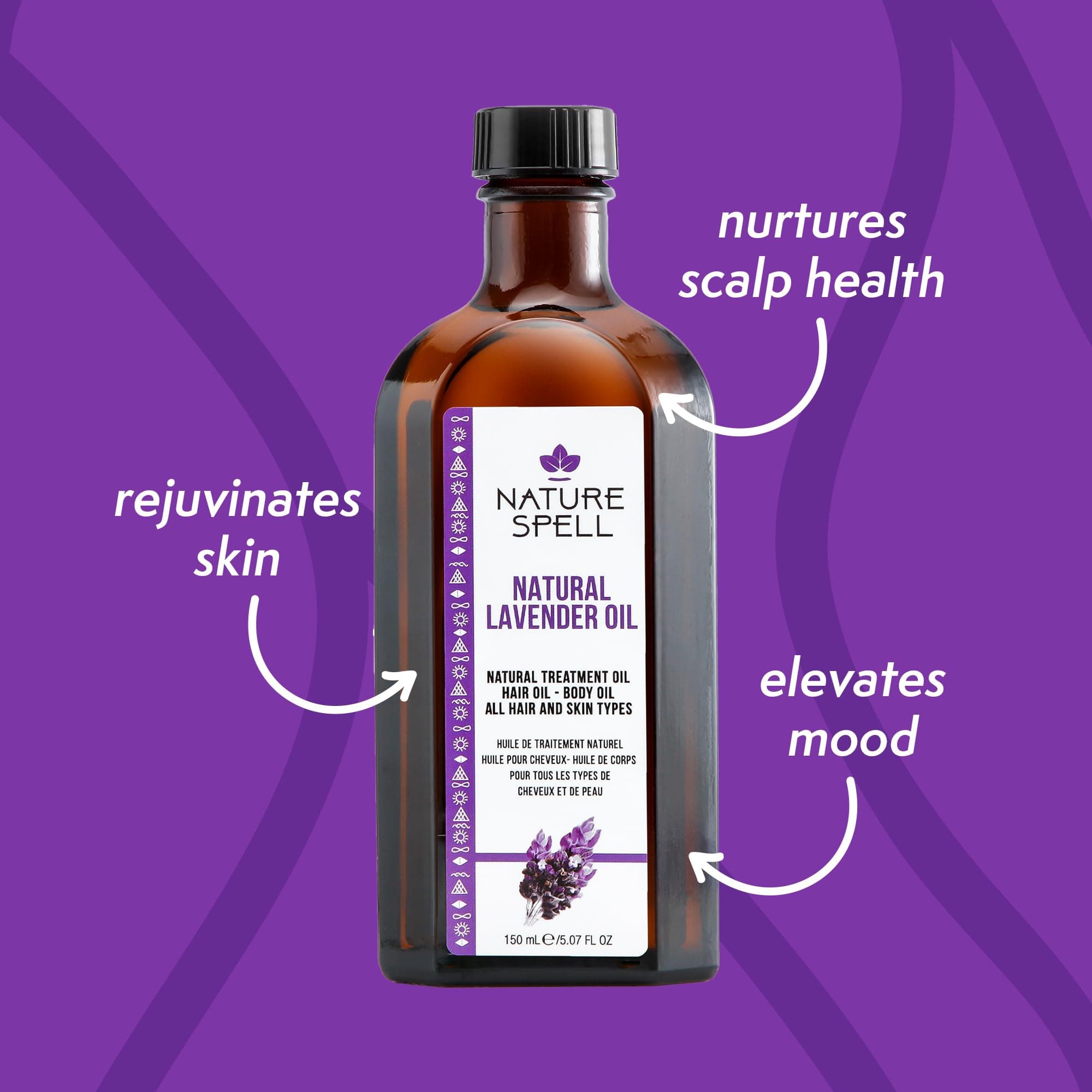 Nature Spell Lavender Oil for Hair Growth, Pre-Diluted Scalp Oil to Reduce Dandr - Thumbnail 2