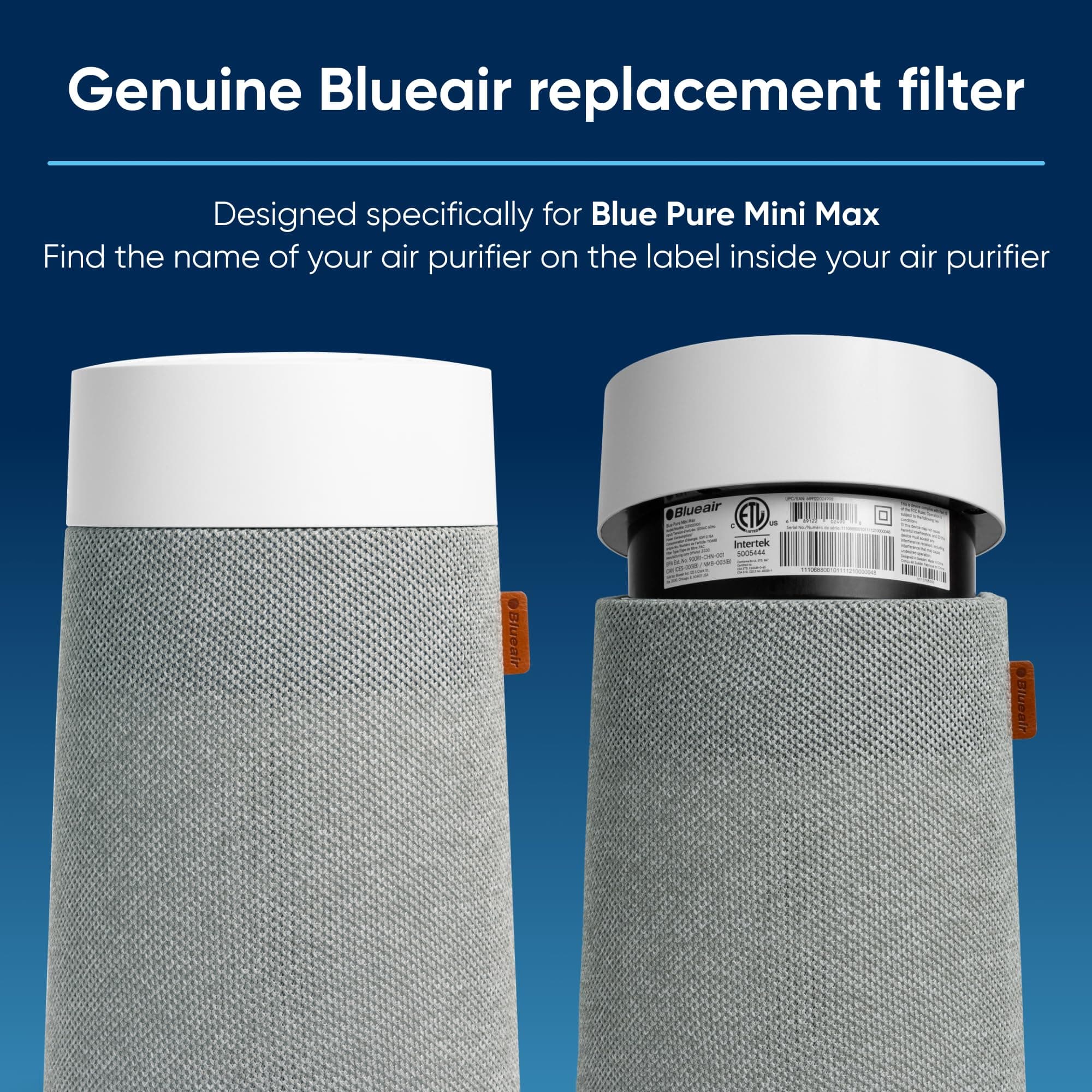 Blueair Blue Pure Mini Max Genuine Replacement Filter, Fits Blue Pure Mini Max A - Thumbnail 2