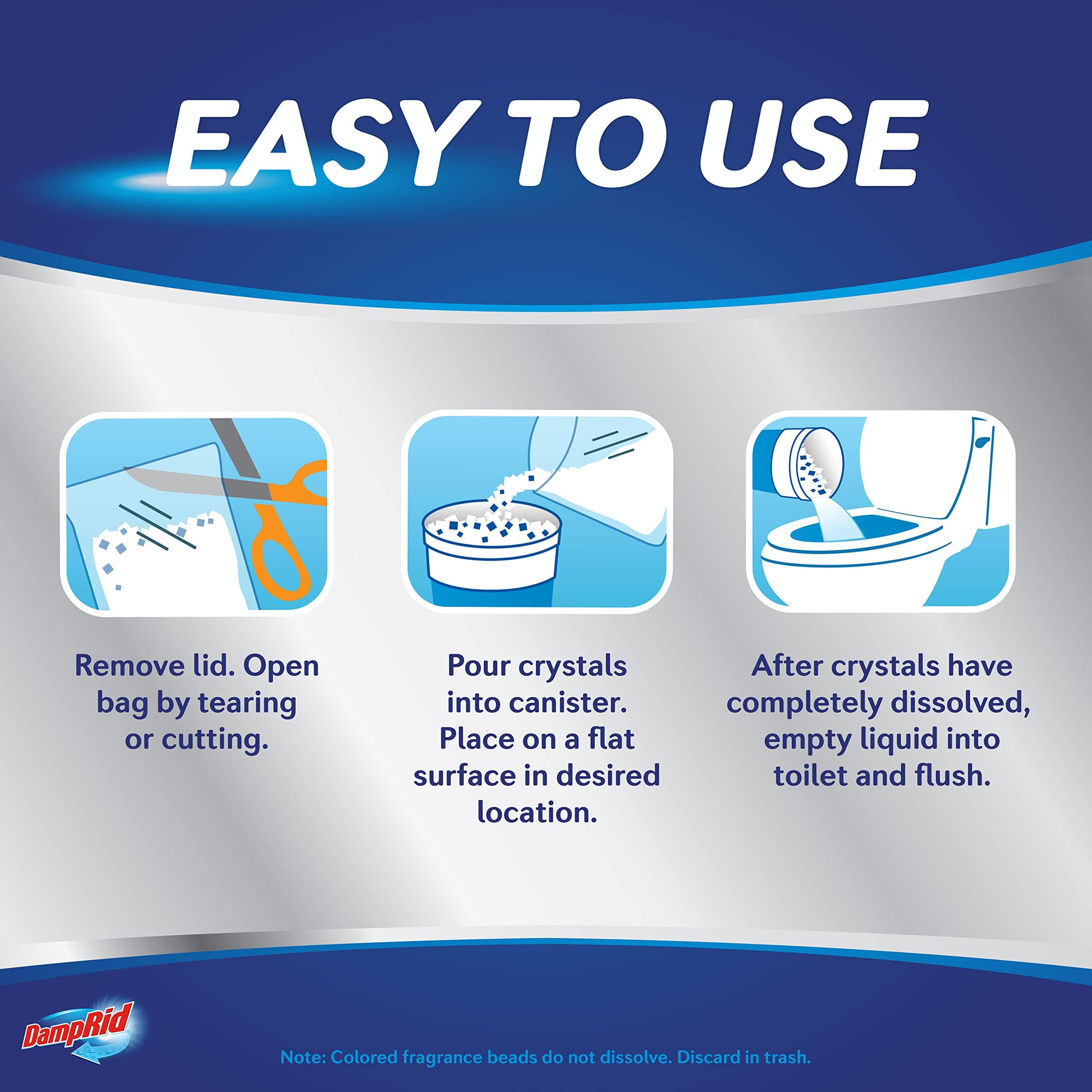 DampRid Refillable Moisture Absorber 11oz 6-Pack Fresh Scent Odor Eliminator - Thumbnail 7