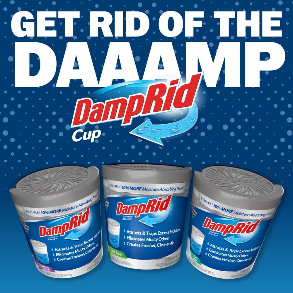 DampRid Refillable Moisture Absorber 11oz 6-Pack Fresh Scent Odor Eliminator - Thumbnail 9