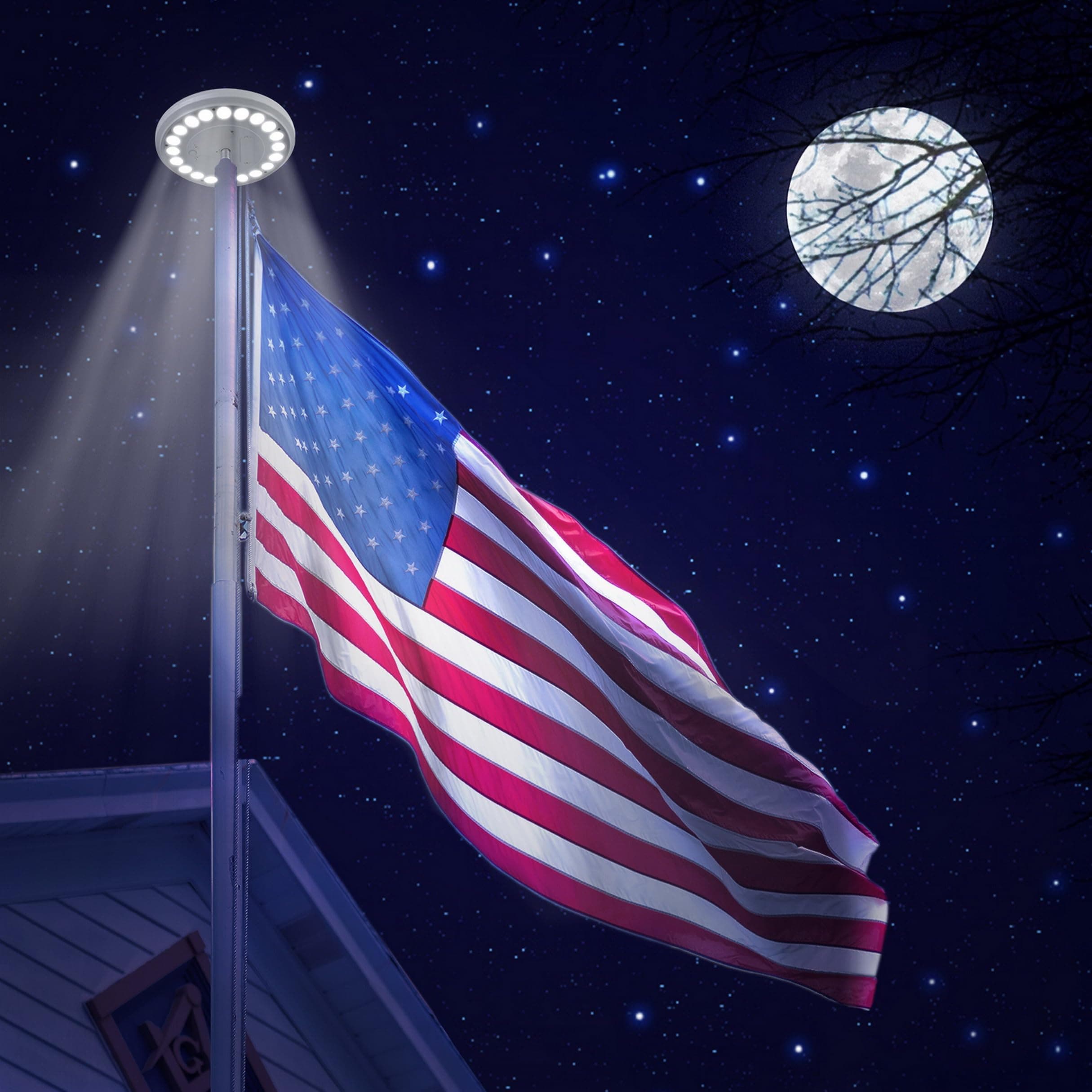 Sunnytech Solar Power Flag Pole Flagpole Light Auto Active Green Energy Factory - Thumbnail 7