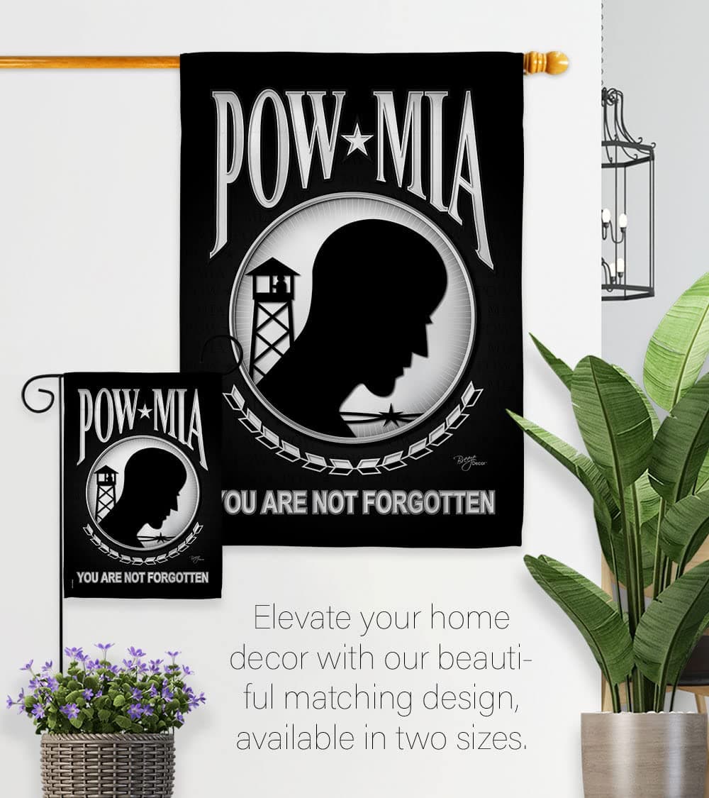 POW MIA Garden Flag Home Decor Armed Forces Decorations United State American De - Thumbnail 8