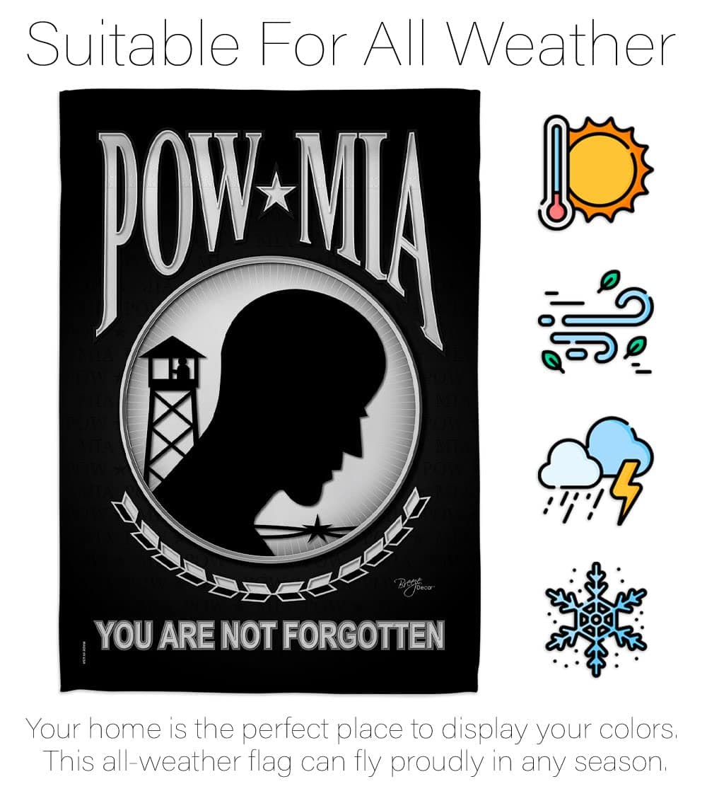 POW MIA Garden Flag Home Decor Armed Forces Decorations United State American De - Thumbnail 6