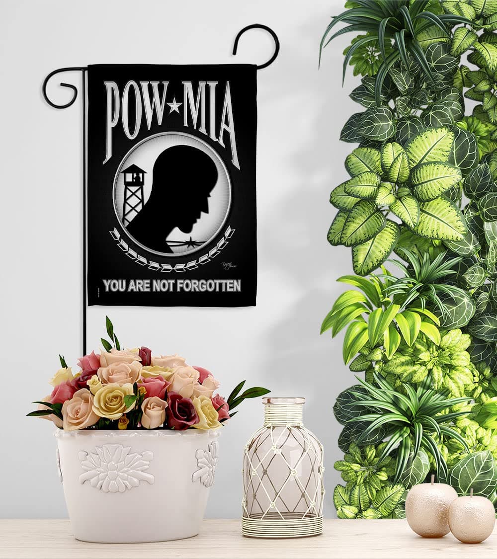 POW MIA Garden Flag Home Decor Armed Forces Decorations United State American De - Thumbnail 9