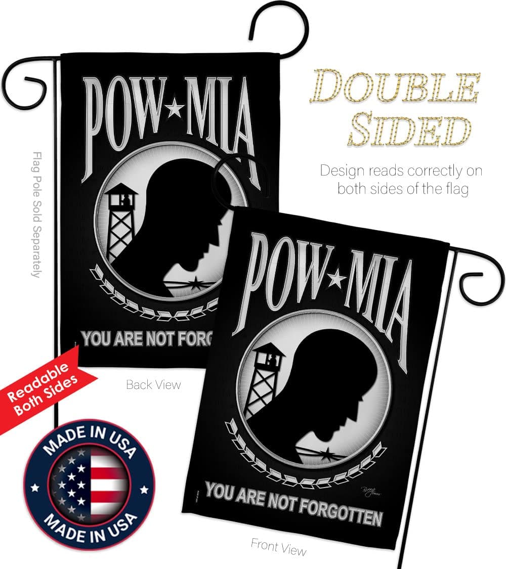 POW MIA Garden Flag Home Decor Armed Forces Decorations United State American De - Thumbnail 3