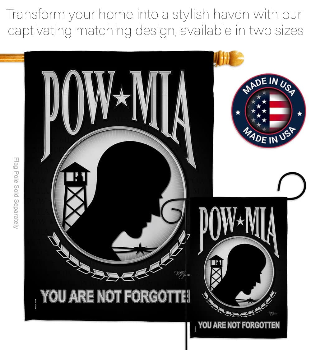 POW MIA Garden Flag Home Decor Armed Forces Decorations United State American De - Thumbnail 4
