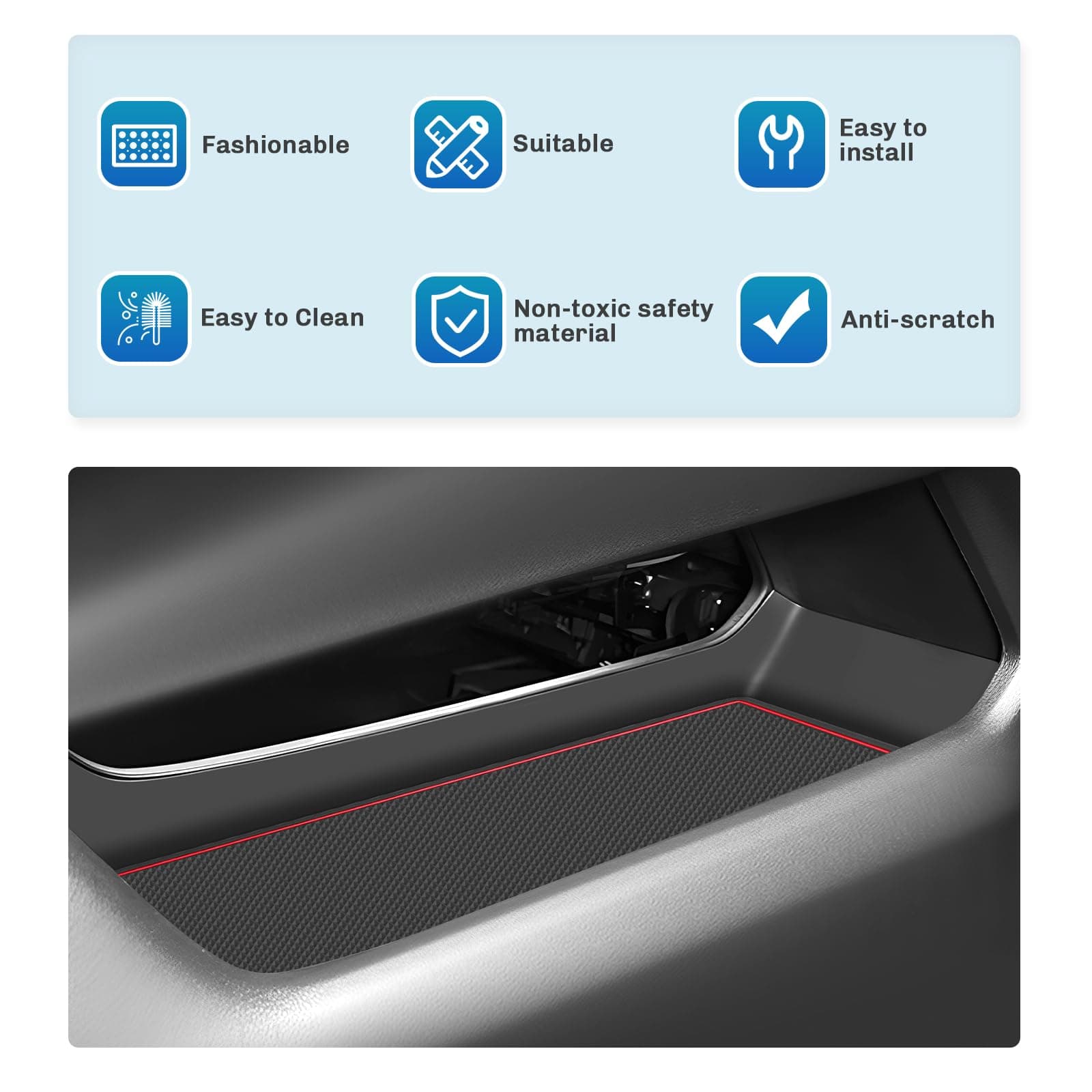 SXCY for 2025 2026 Chevrolet Equinox Accessories Cup Holder Inserts Liner 2025 2 - Thumbnail 6