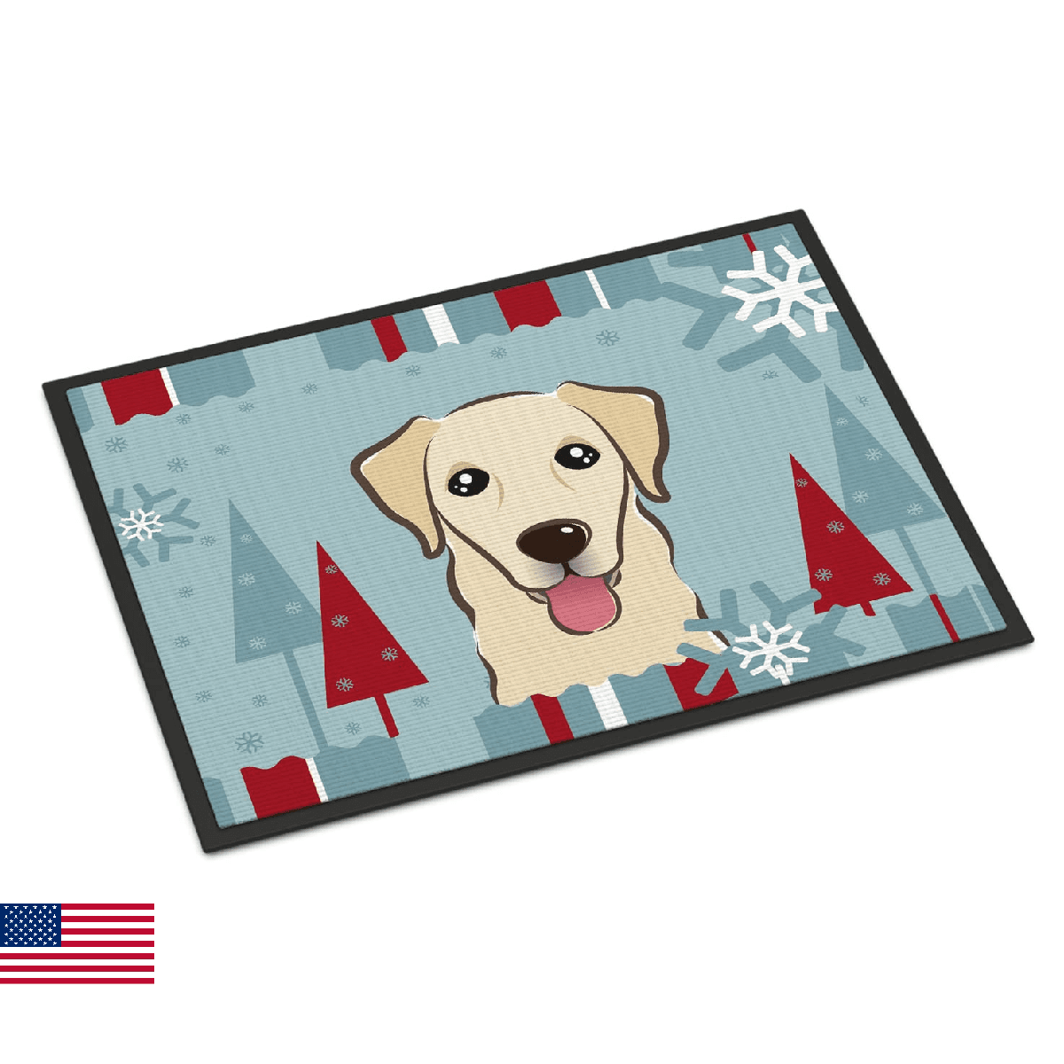 Caroline's Treasures BB1748JMAT Winter Holiday Golden Retriever Doormat 24x36 Fr - Image 1