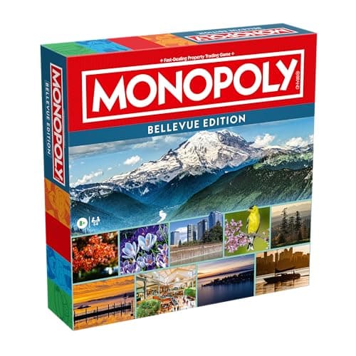 Monopoly Board Game – Bellevue, WA Edition: 2-6 Players Family Board Games for K - Thumbnail 10