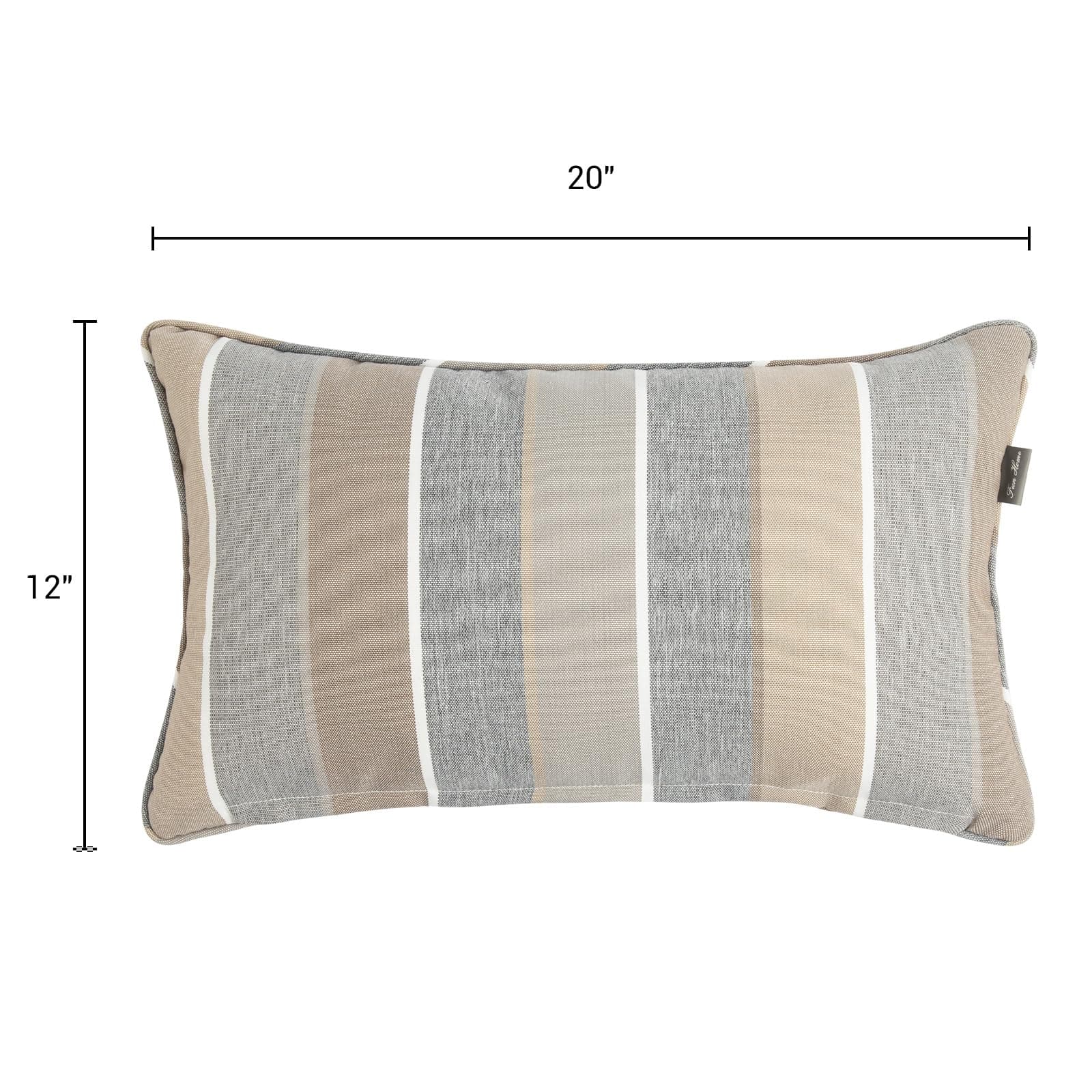 Outdoor Lumbar Pillows Water Resistant 12x20 inch,Decorative Throw Pillow Set of - Thumbnail 3