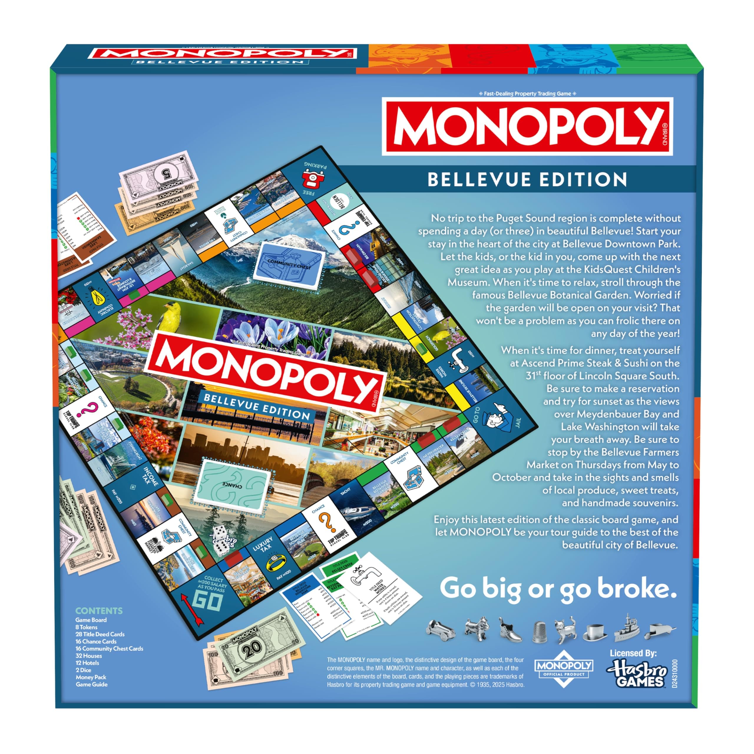 Monopoly Board Game – Bellevue, WA Edition: 2-6 Players Family Board Games for K - Thumbnail 9