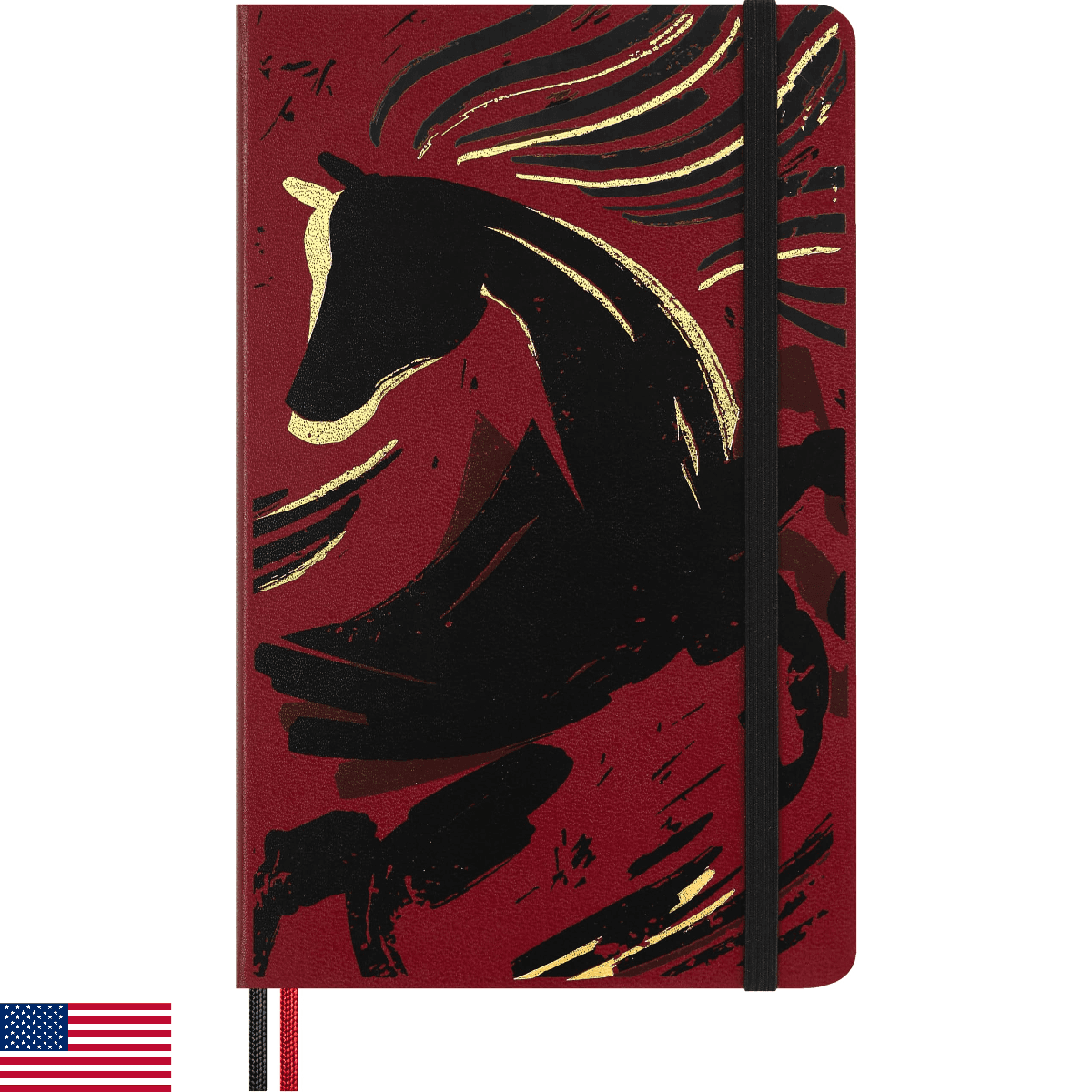 Moleskine Limited Edition Year of the Horse 2026 Woodcut Notebook Hard Cover Lar - Image 1