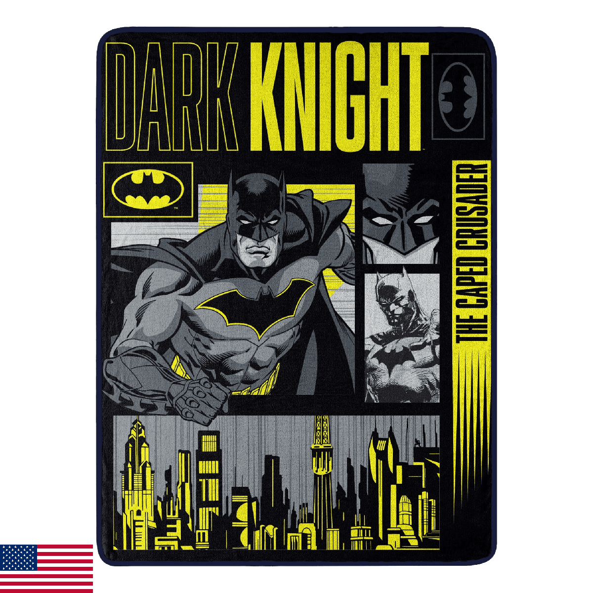 Northwest DC - Batman Micro Raschel Throw Blanket, 46" x 60", Legendary - Image 1